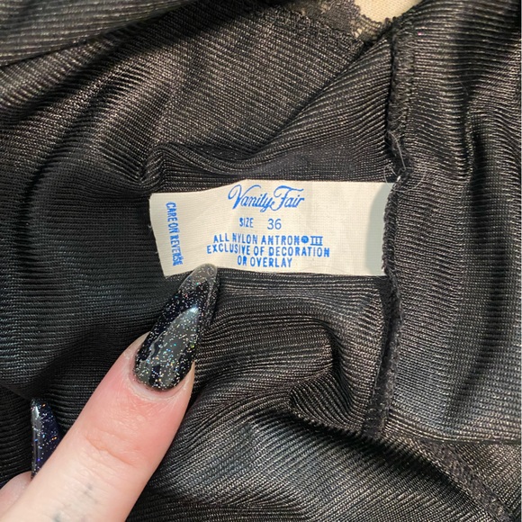 Vintage Black Lace Slip Cami Top - Picture 2 of 3